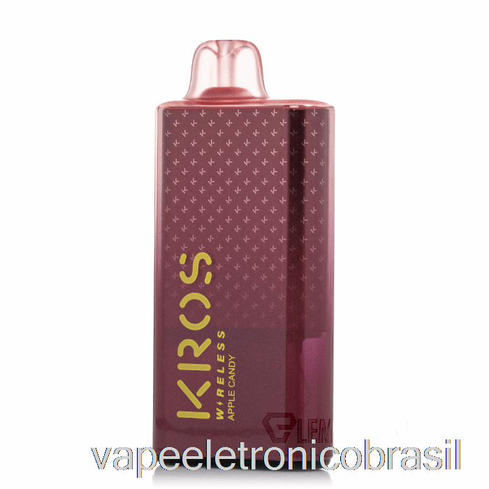Vape Recarregável Kros Wireless 9000 Descartável Apple Candy